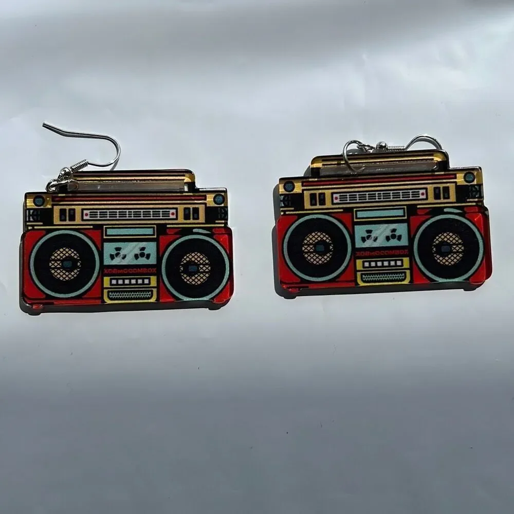 Retro Boombox Earrings